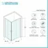 Box doccia angolare 70x120 cm doppio scorrevole vetro trasparente  Tay