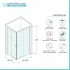Box doccia angolare 70x100 cm doppio scorrevole vetro trasparente  Tay