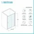 Porta doccia nicchia 130 cm scorrevole trasparente con profilo cromo  Tay 