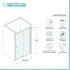 Porta doccia nicchia 140 cm scorrevole trasparente con profilo cromo  Tay 