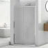 Porta doccia nicchia 130 cm cromato scorrevole con vetro stampato  Tay 