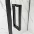 Porta doccia nicchia 100 cm nero opaco con vetro scorrevole  Tay 