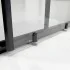 Porta doccia nicchia 100 cm nero opaco con vetro scorrevole  Tay 