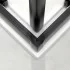 Box doccia angolare 70x90 cm nero opaco con doppio scorrevole  Tay 
