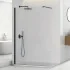 Doccia Walk-In 120 cm nero opaco con vetro trasparente H 200 cm  Tay