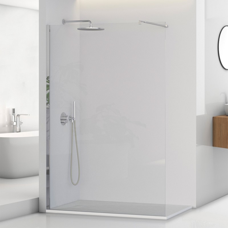 Doccia Walk-In 120 cm trasparente 8 mm profilo cromo H 200 cm | Tay