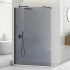 Doccia Walk-In 140 cm nero opaco con vetro fumè H 200 cm  Tay