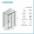 Box doccia angolare 80x120 cm scorrevole in cristallo temperato  Tay