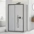 Box doccia angolare 80x100 cm scorrevole con profilo nero opaco  Tay