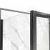 Box doccia angolare 80x100 cm scorrevole con profilo nero opaco  Tay