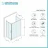 Box doccia 3 lati 70x100x70 cm doppio scorrevole vetro stampato  Tay