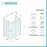 Box doccia 3 lati 80 cm doppio scorrevole trasparente H 195 cm  Tay