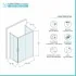 Box doccia 3 lati 80x120x80 cm nero opaco doppio scorrevole  Tay