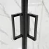Box doccia 3 lati 80x100x80 cm nero opaco doppio scorrevole  Tay