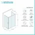 Box doccia 3 lati 70x90x70 cm nero opaco doppio scorrevole  Tay
