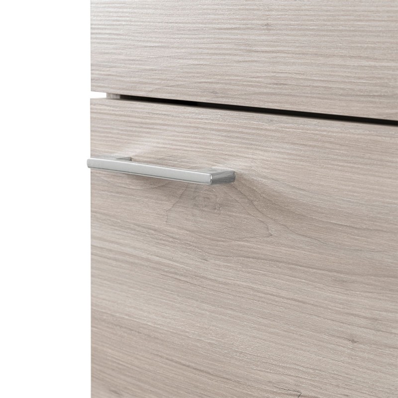 Mobile Lavapano Lisa Sospeso Con Lavabo In Ceramica E Rubinetto Cromato, Grigio Antracite, 41x54x22 Cm