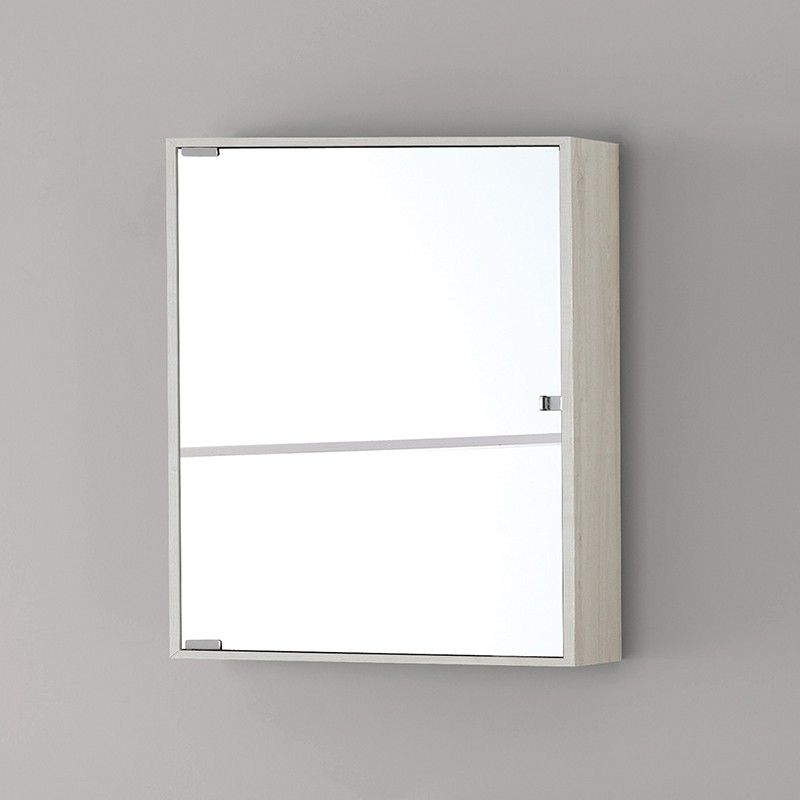 Specchiera Bagno Contenitore 70cm Color Pino Bianco Specchiera Bagno Contenitore con Anta 70x45 cm Color Pino Bianco