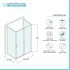 Box doccia 3 lati 80x130x80 con porta scorrevole trasparente  Tay