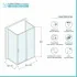 Box doccia 3 lati 70x120x70 nero opaco con porta scorrevole  Tay