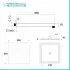 Set doccia incasso Kubo nero opaco con soffione 25 cm e kit doccia 