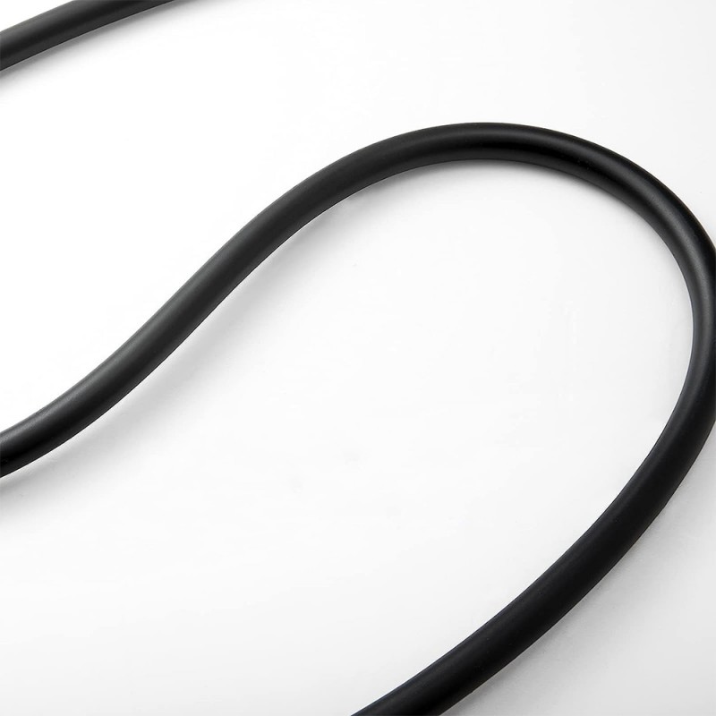 Tubo Doccia Flessibile Nero 2m Acciaio Inox - Anti-Torsione, Connettori Ottone, Universale
