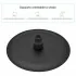 Set doccia nero opaco con braccio 33 cm e soffione tondo 25 cm 