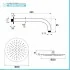 Set doccia nero opaco con braccio 33 cm soffione 25 cm e kit doccia 