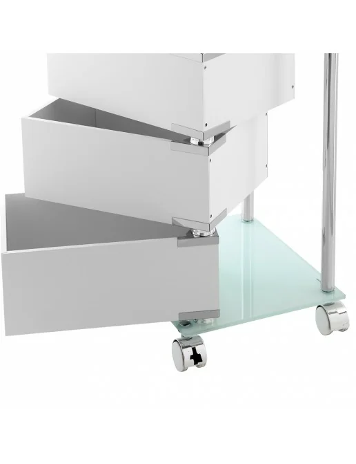 Carrello Organizzatore Con 5 Cestelli Girevoli - Mobile Con Rotelle Per Cucina, Ufficio, Bagno - Foto 3