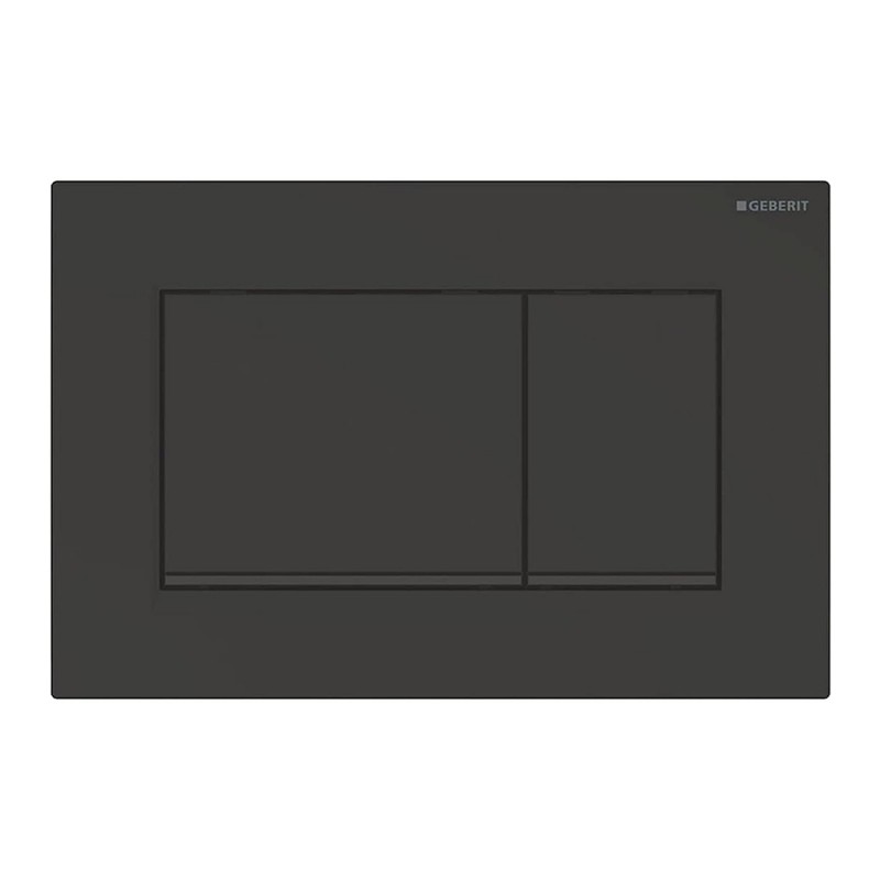 Placca di comando Geberit Sigma30 nero opaco con inserto nero lucido