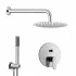Set doccia incasso Paffoni Green tondo con soffione inox 25 e kit doccia
