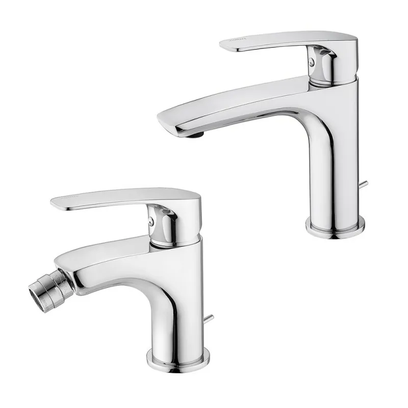 Set miscelatori Paffoni Lime lavabo e bidet con scarico incluso