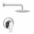 Set doccia incasso Paffoni Lime cromato tondo con soffione inox 25 cm