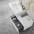 Cassettone sospeso bagno 80 cm bianco lucido  Iside 