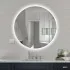 Specchio bagno tondo LED diametro 70 cm retroilluminato con luce fredda