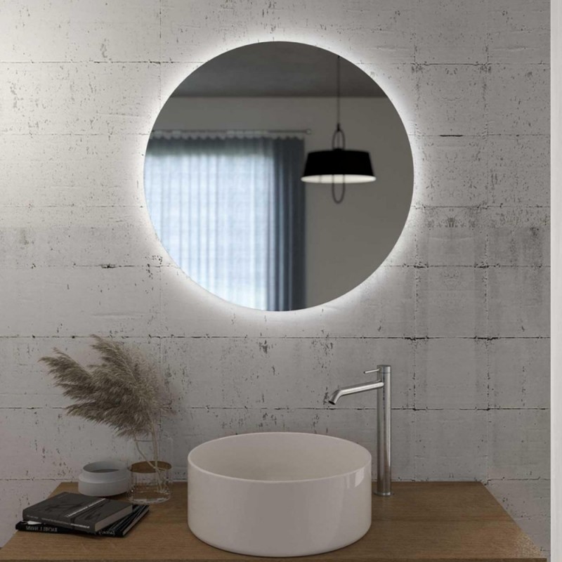 Specchio da bagno rotondo con luce frontale Paris 80 Ø - LEDIMEX