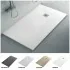Piatto doccia in resina 80x160 Karen bianco pietra completo di kit scarico