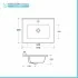 Mobile bagno sospeso cannettato 60 cm bianco opaco con lavabo  Bali