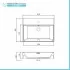 Mobile bagno sospeso cannettato 60 cm bianco opaco con specchio  Bali