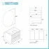 Mobile bagno sospeso cannettato 60 cm bianco opaco con specchio  Bali