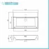 Mobile bagno sospeso cannettato 70 cm bianco opaco con specchio  Bali