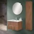 Mobiletto bagno sospeso cannettato 70 cm noce canaletto  Bali