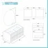 Mobile bagno sospeso cannettato 90 cm rovere chiaro con specchio  Bali