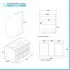Mobile bagno sospeso cannettato 70 cm rovere chiaro con top Bali