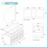 Mobile bagno sospeso cannettato 90 cm rovere chiaro con top e specchio Bali