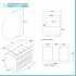 Mobile bagno sospeso cannettato 70 cm rovere chiaro con top e specchio Bali