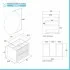 Mobile bagno sospeso cannettato 60 cm noce con top e specchio  Bali