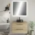 Specchio bagno 50x60 cm illuminazione perimetrale e installazione reversibile