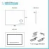 Specchio bagno 60x80 cm illuminazione perimetrale e installazione reversibile