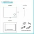 Specchio bagno 50x70 cm illuminazione perimetrale e installazione reversibile