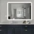 Specchio bagno 50x70 cm illuminazione perimetrale e installazione reversibile